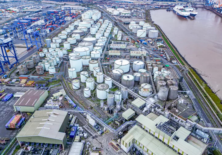 the port in Immingham, UK.
